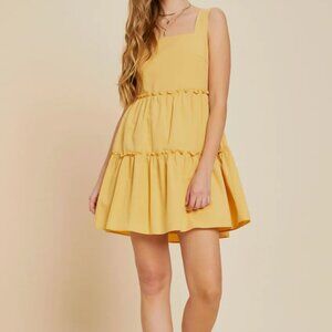 NWT Heyson Mustard Yellow Sundress Size Large